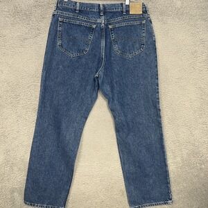 VTG Lee Jeans Men's 38X30 (35x28) Blue Light Wash Denim Regular Fit Straight Leg
